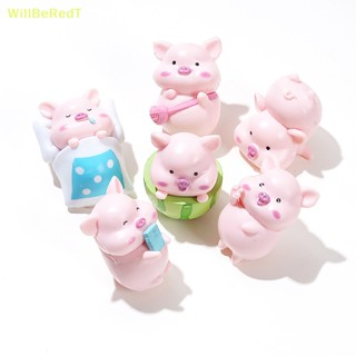 [WillBeRedT] ตุ๊กตาหมูแตงโมน่ารัก 3D ขนาดเล็ก สําหรับตกแต่งบ้าน และโต๊ะ DIY