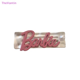 Thevantin กิ๊บติดผม ลายตัวอักษรบาร์บี้ สีชมพู แฟชั่นสําหรับผู้หญิง 1 ชิ้น