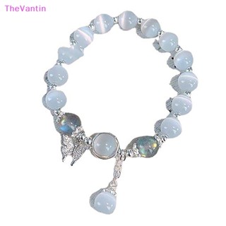 Thevantin ของแท้ สร้อยข้อมือคริสตัล โอปอล สีฟ้า เครื่องประดับ สําหรับผู้หญิง