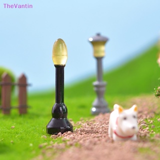 Thevantin โคมไฟถนน เรืองแสง ขนาดเล็ก สําหรับตกแต่งบ้านตุ๊กตา 2 ชิ้น