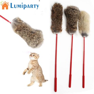 Lumiparty ของเล่นสัตว์เลี้ยง ขนกระต่ายเทียม แบบโต้ตอบ สําหรับแมว