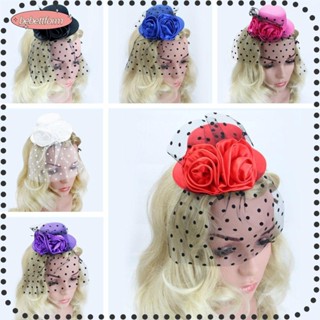 Bebettkiss ดอกไม้ Fascinator หมวก กิ๊บ วินเทจ เครื่องประดับผม ที่คาดผม หมวกขนาดเล็ก หมวกดอกไม้ หมวกผม