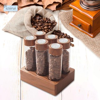 [szsirui] หลอดแก้ว สําหรับเก็บเมล็ดกาแฟ