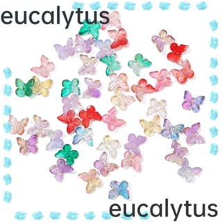 Eucalytus1 จี้ผีเสื้อคริสตัลใส ไล่โทนสี สําหรับทําเครื่องประดับ DIY