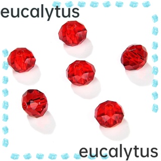 Eucalytus1 ลูกปัดแก้ว ทรงกลม 8 มม. สีแดง สําหรับทําเครื่องประดับ สร้อยข้อมือ DIY 330 ชิ้น