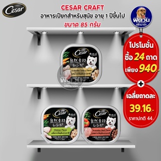 Cesar Craft อาหารสุนัขเปียก แบบถาด 85 กรัม**(X24ถาด)**