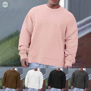 GORGEOUS~Casual Solid Color Crew Neck Pullover for Men Plus Size Baggy Sweatshirt (M 4XL)