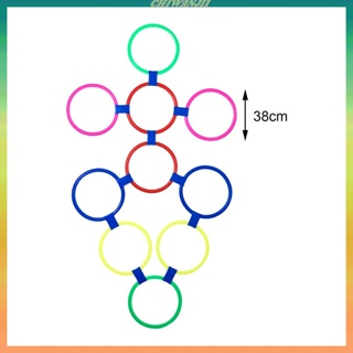 [Chiwanji1] แหวนฝึกความเร็ว และความคล่องตัว หลากสี สําหรับยิมเทรนเนอร์ 10 ชิ้น