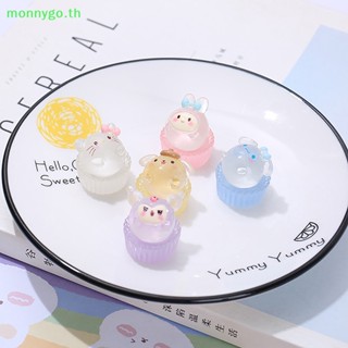 SANRIO Monnygo พัฟซานริโอ้ เรืองแสง ขนาดเล็ก ลายการ์ตูนคิตตี้ คุโรมิ สําหรับตกแต่งบ้านตุ๊กตา 2 ชิ้น