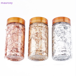 Maurcey ฟอยล์ทองแดง สีเงิน 2 กรัม สําหรับตกแต่งเล็บ 1 ขวด