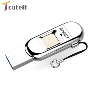 Tcuteit Eaget FU68 แฟลชไดรฟ์ USB Type C ลายนิ้วมือ สําหรับโทรศัพท์มือถือ PC