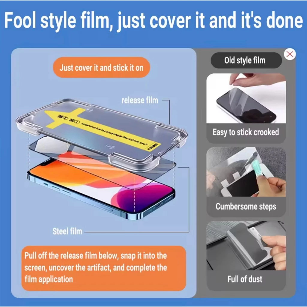 ฟิล์มกระจก เต็มจอ สำหรับ iPhone กันมองกันเสือก PVT รุ่น 17 16 15 14 Pro Max 13 Pro Max 12 ProMax 7 8 Plus X XR XS 11#D1 thumbnail 3