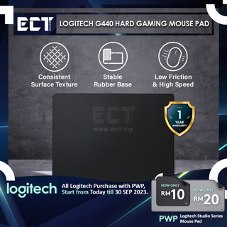 Logitech G440 แผ่นรองเมาส์เล่นเกม แบบแข็ง - 280 มม. x 340 มม. x 3 มม. (943-000052)