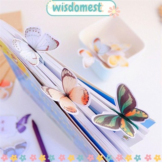 WISDOMEST ที่คั่นหนังสือ รูปผีเสื้อ 3D สไตล์วินเทจ เครื่องเขียน