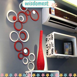 WISDOMEST สติกเกอร์อะคริลิค ทรงกลม 3D สําหรับตกแต่งผนังบ้าน 5 ชิ้น ต่อชุด