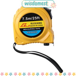 Wisdomest เทปวัดเหล็ก 7.5 ม. ล็อกในตัว กันตก แม่นยํา DIY สําหรับครัวเรือน