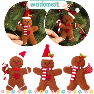 Wisdomest จี้ตุ๊กตาคริสต์มาส สําหรับแขวนตกแต่งบ้าน เทศกาลปีใหม่ 3 ชิ้น ต่อล็อต