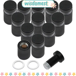 Wisdomest สกรูสเตนเลส สีดํา 1/2 นิ้ว x 0.78 นิ้ว 12 ชิ้น