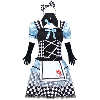 [0709]SZMRP- M-XL Adult Female Aili Maid Silk Vampire Clown Lolita Pettiskirt Princess Fancy dress  Role-playing  Costumes  Drama  masquerade Halloween Costume   YMCQ