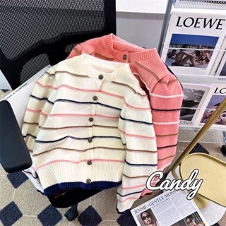 Candy Kids  เสื้อแฟชั่นผู้หญิง เสื้อแขนยาว คลุม ไหมพรม ครอปเสื้อแขนยาว  รุ่นใหม่ Trendy คุณภาพสูง สบาย WMY23906CP 36Z230909