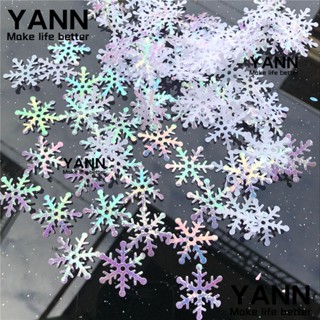 Yann1 ลูกปา ลายเกล็ดหิมะ คละสี สําหรับตกแต่งบ้าน คริสต์มาส ปาร์ตี้วันเกิด 100 200 300 ชิ้น