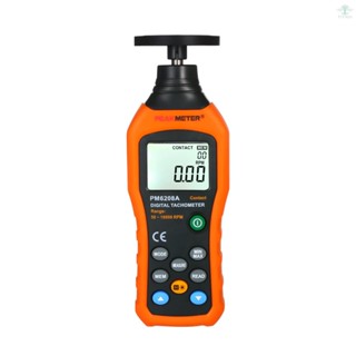 PEAKMETER Digital Tachometer Handheld Contact Motor Tachometer LCD Speedometer Tach RPM Meter Contact-type Digital Tachometer Wide Measuring Rang 50～19999rpm