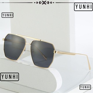 Yunhi แว่นตากันแดด เลนส์โพลาไรซ์ ป้องกัน UV400 ขนาดใหญ่ สําหรับผู้ชาย