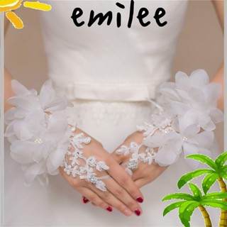 Emilee ถุงมือผ้าซาติน สําหรับเต้นรํา งานปาร์ตี้ตอนเย็น