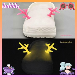 Bubble จี้รูปเขากวาง เรืองแสง DIY สําหรับตกแต่งรองเท้า 4 ชิ้น