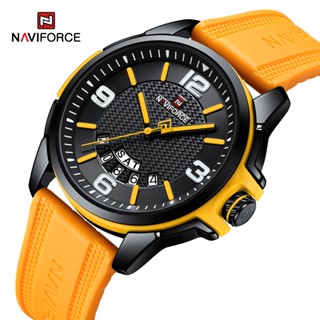 Naviforce 9215 นาฬิกาข้อมือควอตซ์แฟชั่น สายซิลิโคน กันน้ํา มีปฏิทิน สําหรับบุรุษ