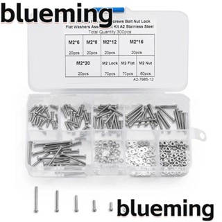 Blueming2 ชุดน็อตสกรู สเตนเลส 304 6 8 12 16 20 มม. พร้อมกล่องเก็บ สําหรับเครื่องซักผ้า