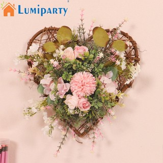 Lumiparty ดอกไม้ประดิษฐ์ สามมิติ รูปหัวใจ สําหรับแขวนตกแต่งผนังบ้าน งานแต่งงาน คริสต์มาส