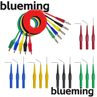 Blueming2 ชุดโพรบทดสอบด้านหลัง สเตนเลส PVC PA ทองแดง 1000V 10A ปากจระเข้ 1 เมตร 4 มม. สําหรับซ่อมรถยนต์ 20 ชิ้น ต่อชุด