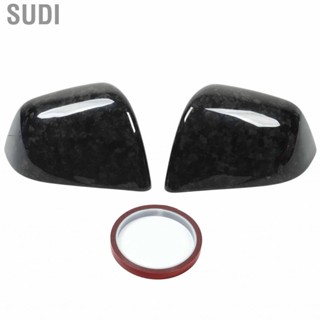 Sudi Car Rear View Mirror Cover Rearview Carbon Fiber Bright Forged Stylish for Maintenance