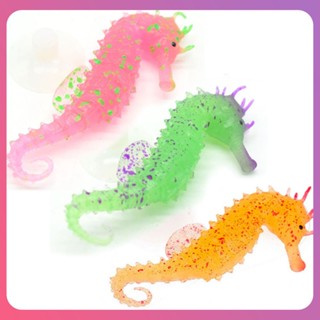 Creative Luminous Seahorse ถังตกแต่งวัสดุซิลิโคนที่สมบูรณ์แบบสำหรับ Aquarium ภูมิทัศน์ขายส่งพิเศษ Sea Horse ประดิษฐ์ Hippocampus ใต้น้ำตกแต่ง [COD]