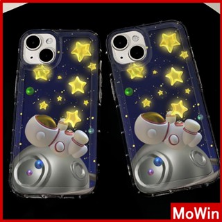 Mowin - เข้ากันได้สำหรับ เคสไอโฟน เคสไอโฟน11 เคส iphone 11 กรณีถุงลมนิรภัย TPU โปร่งใสกันกระแทกน่ารักนักบินอวกาศดาวใช้งานร่วมกับ iPhone 14 PRO MAX 13 PRO MAX 12 PRO MAX 11 XR XS 7 8 PLUS