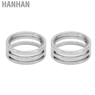 Hanhan 2 Pcs Hand Made Ring Inner 18mm Outer 21mm Stainless Steel Opening LIF