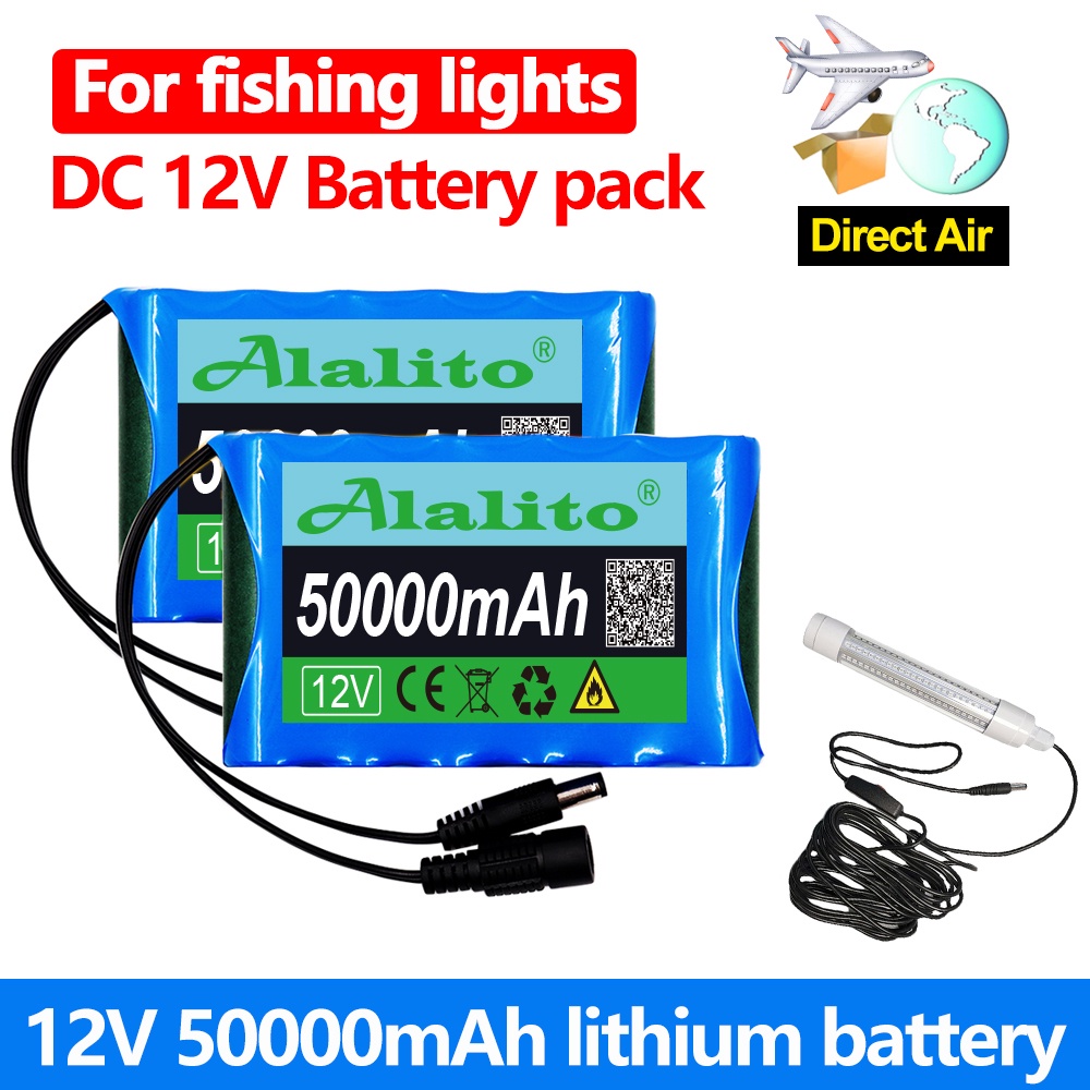 18650 3S2P 12V 50000mah Original Lithium Ion Battery DC 12.6V 50Ah Rechargeable CCTV, Camera Monitor