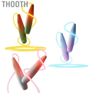 Thooth Glowing Jump Rope  Beautiful Streamlined Design Speed Training Luminous Skipping for Fitness