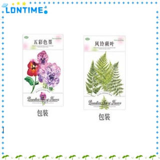 Lontime สติกเกอร์ PET ลายดอกไม้ สไตล์วินเทจ หลากสี สําหรับติดตกแต่งสมุดภาพ DIY