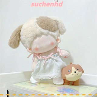 Suchenhd เสื้อผ้าตุ๊กตา ผ้าฝ้าย แฮนด์เมด สีสันสดใส สําหรับตุ๊กตาไอดอล 10 ซม. 20 ซม.