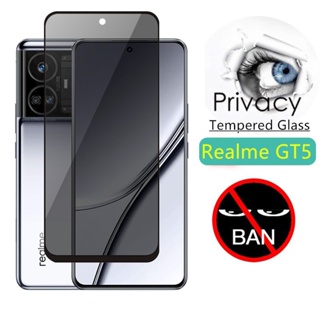 ฟิล์มกระจกนิรภัยกันรอยหน้าจอ กันแอบส่อง สําหรับ Realme GT5 5G RealmeGT5 GT 5 1-5 ชิ้น