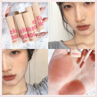 Keke Mood Mousse Lip Glaze Matte Velvet Soft Fog Smooth Moisturizing ลิปสติก Non Stick Cup High Color Rendering Long Lasting Lip แต่งหน้า JOYFEEL