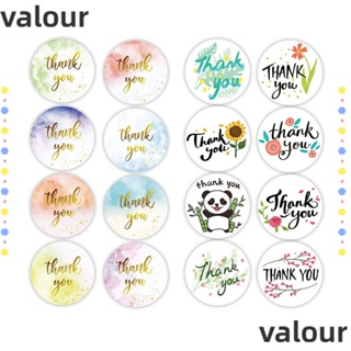 Valour ม้วนกระดาษสติกเกอร์ Thank You ทรงกลม แฮนด์เมด สําหรับตกแต่งสมุดภาพ 500 ชิ้น