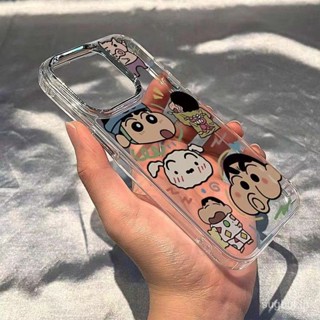 เคสโทรศัพท์มือถือแบบใส กันกระแทก ลายการ์ตูนชินจังน่ารัก สําหรับ iPhone 15 14 13 12 11 pro max 14promax 13promax 7plus 8plus xr xsmax 14plus xs 12pro 13pro