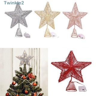 Twinkle ดาวห้าแฉก กลิตเตอร์ LED สําหรับตกแต่งต้นคริสต์มาส