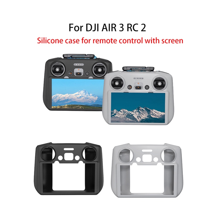 สําหรับ DJI AIR 3/AIR 3S/ DJI Mini 4 Pro รีโมทคอนโทรลเคสซิลิโคน DJI RC 2 พร้อมตัวป้องกันหน้าจอฝาครอบกันฝุ่นอุปกรณ์เสริม