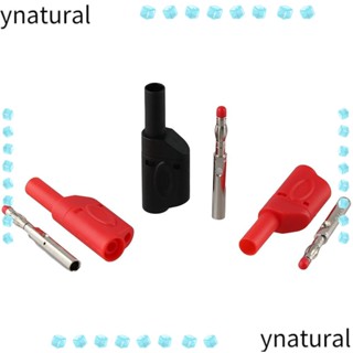 Ynatural อะแดปเตอร์ปลั๊กกล้วย เชื่อมต่อมัลติมิเตอร์ ทดสอบไฟฟ้า 10 ชิ้น