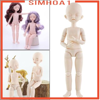 [Simhoa1] ตุ๊กตา BJD ผิวขาว ยืดหยุ่น 1/6 อุปกรณ์เสริม