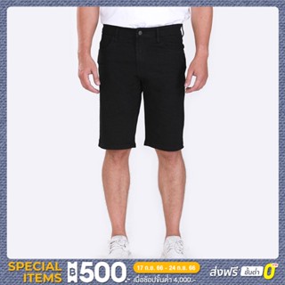 WRANGLER กางเกงขาสั้นผู้ชาย เอวกลาง ทรง BOSTIN SHORTS รุ่น WR S523MSHOF36 สีดำ